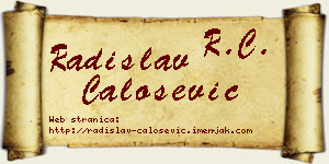 Radislav Čalošević vizit kartica